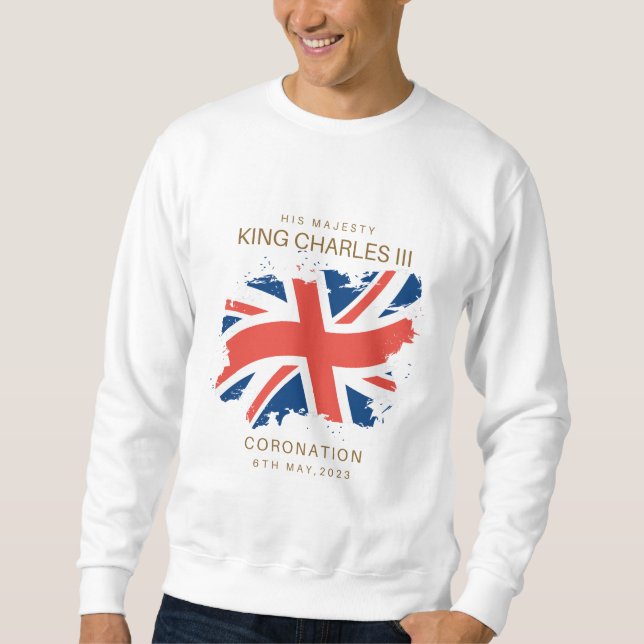 Sweatshirt T-shirt du drapeau du roi Charles III Union Jack (Devant)