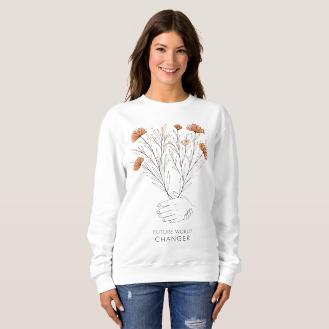 Sweatshirt T-shirt du futur changeur mondial (Devant entier)