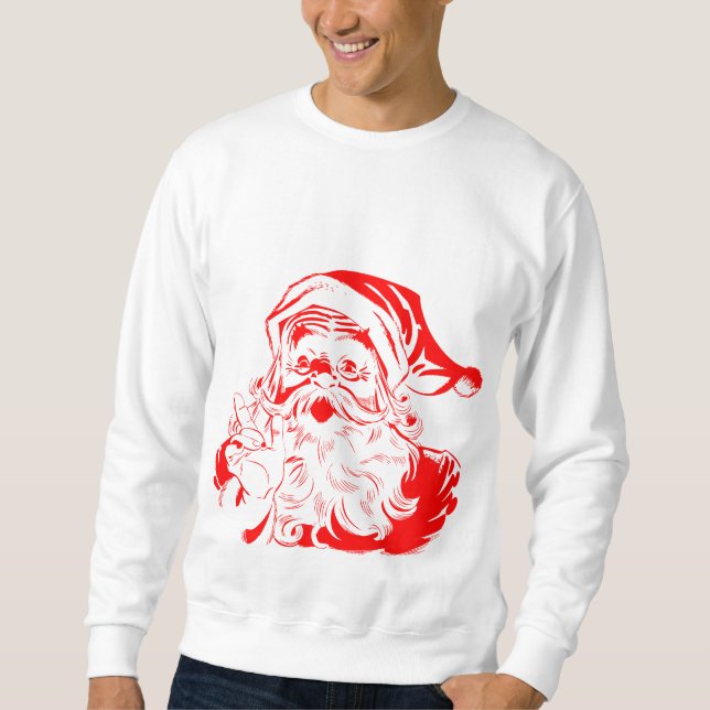 Sweatshirt T-shirt du père noël de Noël (Devant)