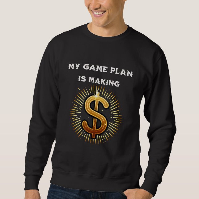 Sweatshirt T-shirt du plan de jeu d'argent (Devant)