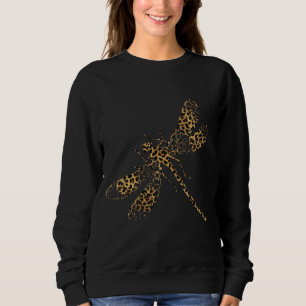 Sweatshirt T-shirt Empreinte de léopard de dragonfly pour fem