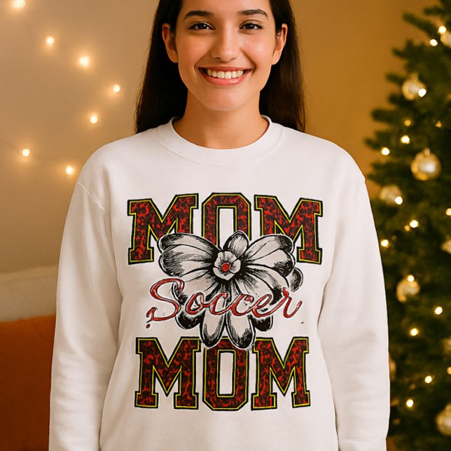 Sweatshirt T-shirt Empreinte de léopard maman de football ave (Créateur téléchargé)