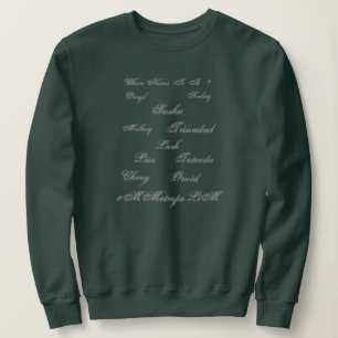 Sweatshirt T-shirt femme avec des noms Unisex sur l'avant,