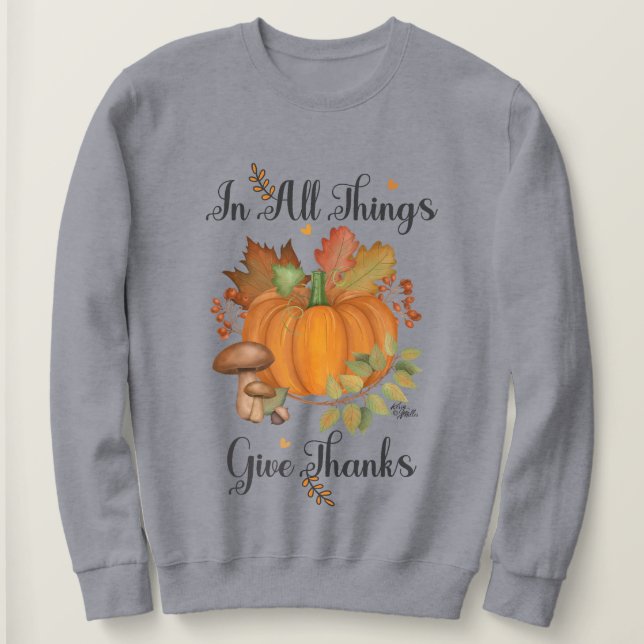 Sweatshirt T-shirt femme de Thanksgiving (Design devant)