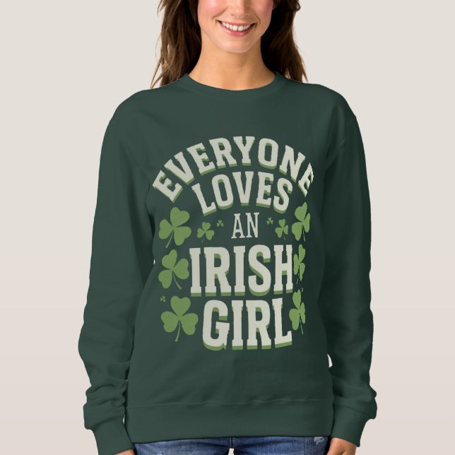 Sweatshirt T-shirt fille irlandaise offensive (Devant)