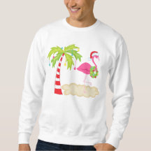 T-shirt Flamant rose Tropical Christmas Tree