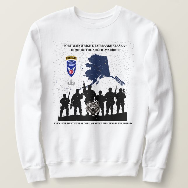 Sweatshirt T-shirt FORT WAINWRIGHT WARRIORS (Design devant)