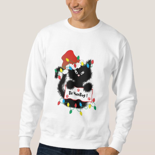 Sweatshirt T-shirt fumiste de Noël de Ba brouillé drôle de (Devant)