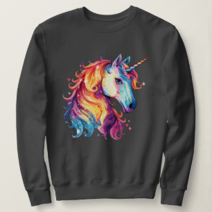 Sweatshirt T-Shirt Graphique Licorne Fantastique Colorée