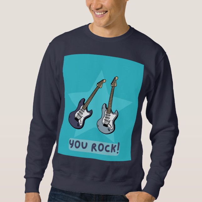 Sweatshirt T-shirt guitare 'You rock !' (Devant)