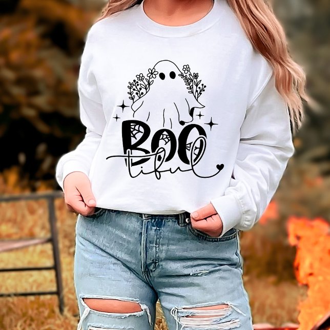 Sweatshirt T-Shirt Halloween Fantôme Bou (Créateur téléchargé)