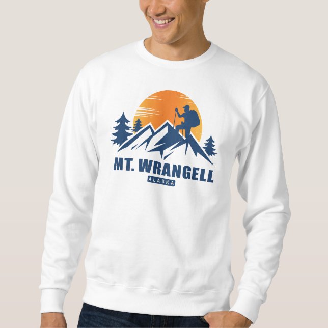 Sweatshirt T-Shirt Hike du Mont Retro Wrangell (Devant)