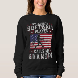 Sweatshirt T-shirt homme Mon joueur de softball préféré m'app