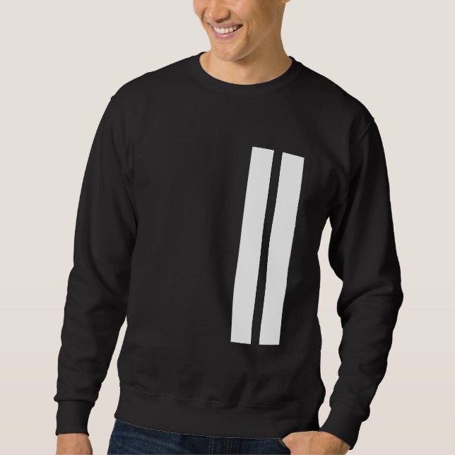 Sweatshirt T-shirt homme noir et blanc (Devant)
