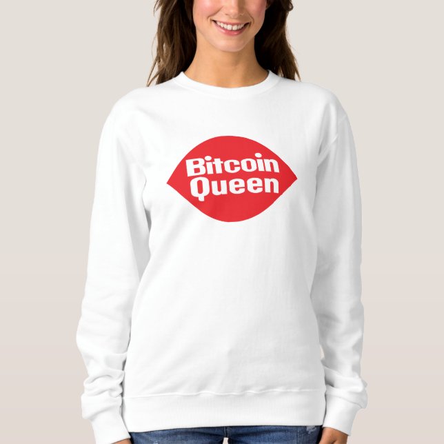 Sweatshirt T-Shirt image parodique de la Reine Bitcoin (Devant)