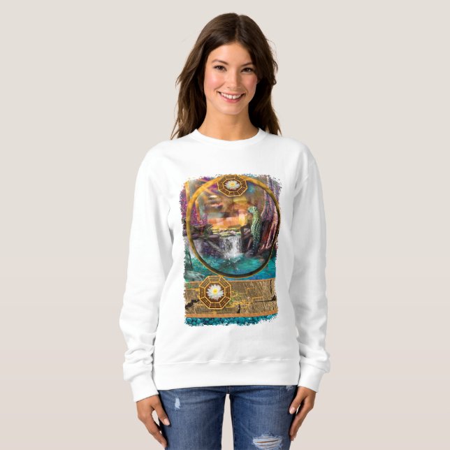 Sweatshirt T-shirt LEOPARD BLUE LAGOON (Devant entier)