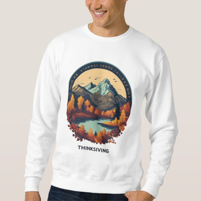 Sweatshirt T-shirt Majestic Mountain Peaks - Adventure Await (Devant)