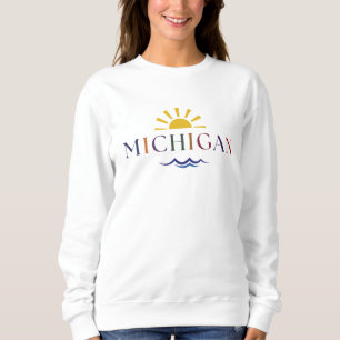 Sweatshirt T-shirt Michigan Rainbow Text