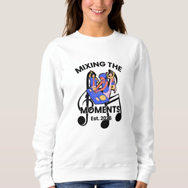 Sweatshirt T-Shirt Mix Musical DJ Rétro (Devant)