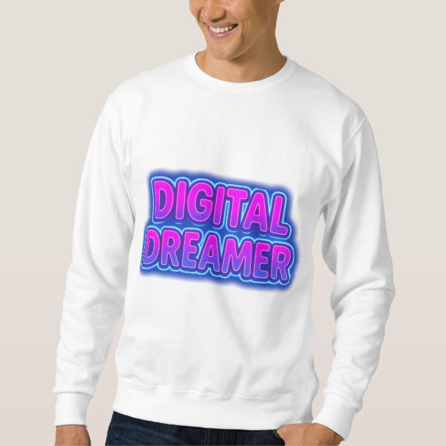 Sweatshirt T-shirt Neon Y2K Digital Dreamer | Cybercore Stree (Devant)