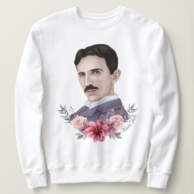 Sweatshirt T-shirt Nikola Tesla (Design devant)