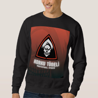 Sweatshirt T-shirt noir à manches longues avec motif