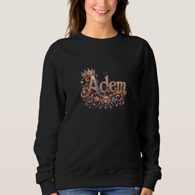 Sweatshirt T-Shirt noir Adam Couronne (Devant)