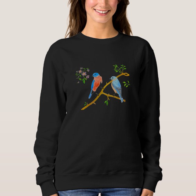 Sweatshirt T-shirt noir Bluebirds (Devant)