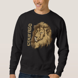 Sweatshirt T-shirt personnalisé à tête de lion - Courage