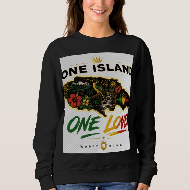 Sweatshirt T-shirt pour femmes design Jamaïque  (Devant)
