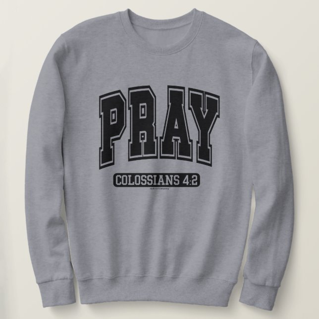 Sweatshirt T-shirt Prière Foi Chrétienne (Design devant)