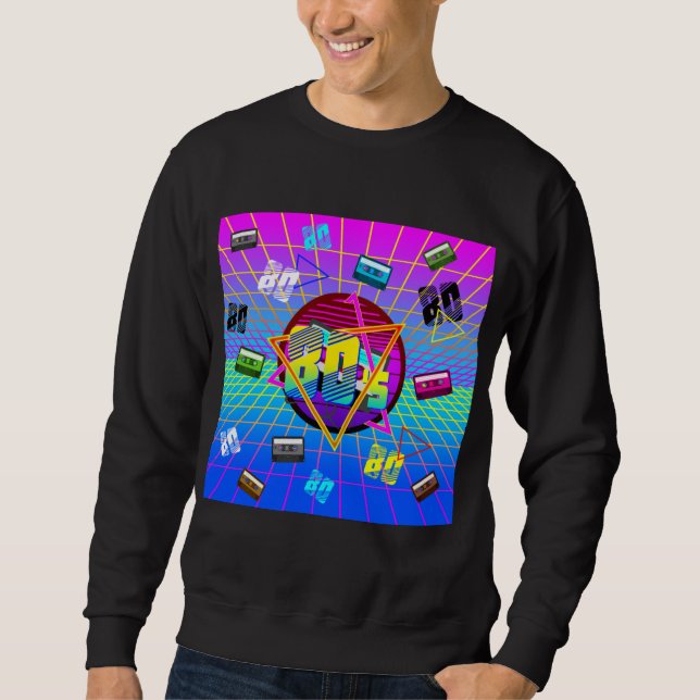 Sweatshirt T-Shirt RUBAN DE CASSETTE RÉTRO OLD SCHOOL 80'S (Devant)