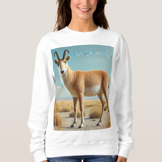 Sweatshirt T-shirt Saiga Antelope (Devant)