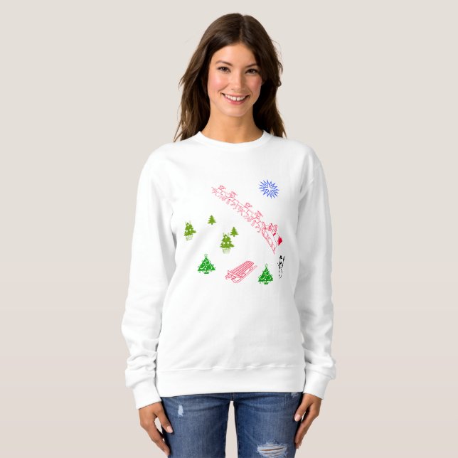 Sweatshirt T-shirt - Scène de vacances (Devant entier)