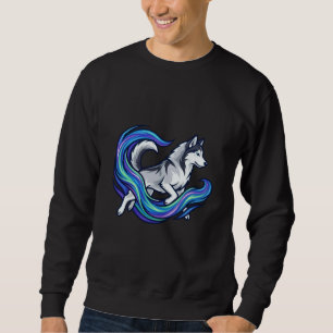 Sweatshirt T-shirt Spirit Husky Électrique Aura Bleue Graphiq