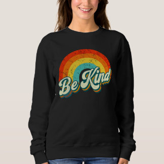 Sweatshirt T-shirt sweatée à col rond "Be Kind Rainbow"