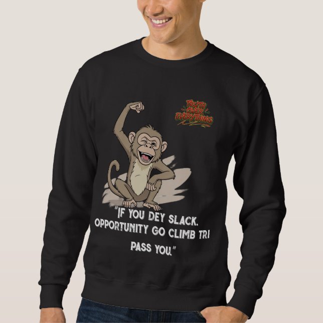 Sweatshirt T-Shirt, Sweats à capuche pour hommes Late Monkey– (Devant)