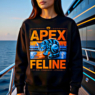 Sweatshirt T-shirt urbain pour amateur de chats Apex Feline p