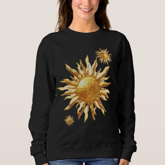 Sweatshirt T-shirt Women Sun Design 2026 (Devant)