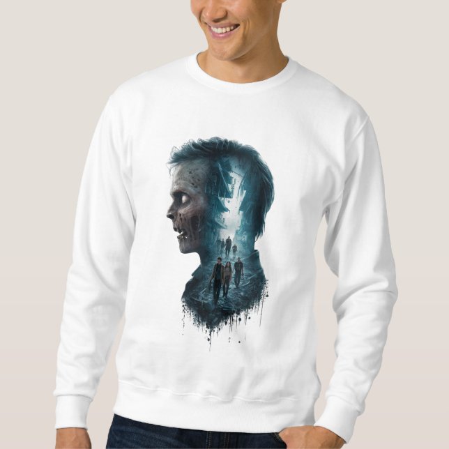 Sweatshirt T-shirt Zombie Apocalypse double exposition (Devant)