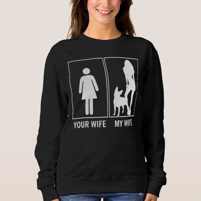 Sweatshirt Ta Femme Ma Femme French Bulldog (Devant)