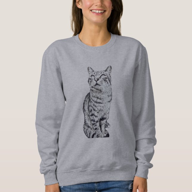 Sweatshirt tabby cat (Devant)
