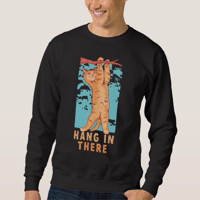 Sweatshirt Tabby Chat Hang Dans Là Feline Compagnon Chats (Devant)