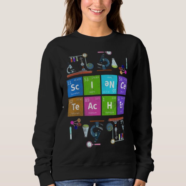 Sweatshirt Table périodique Chimie Nerd Science Enseignant Ch (Devant)