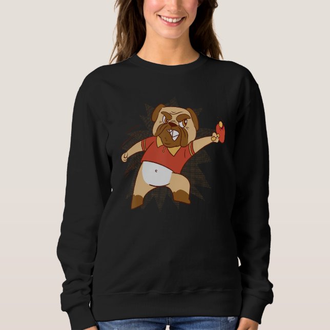 Sweatshirt Table Tennis Dog Pong Design Pingpong Outfit Dog P (Devant)