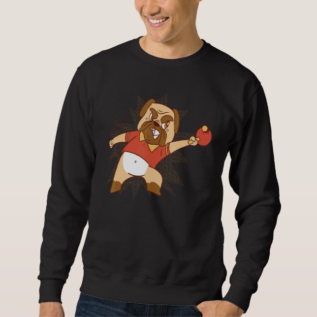 Sweatshirt Table Tennis Dog Pong Design Pingpong Outfit Dog P (Devant)