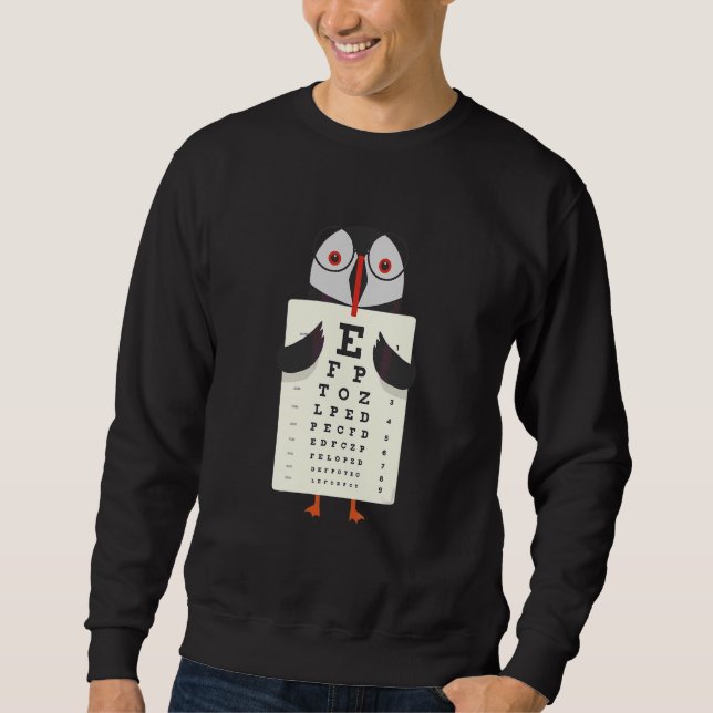 Sweatshirt Tableau des yeux des macareux de l'Atlantique (Devant)
