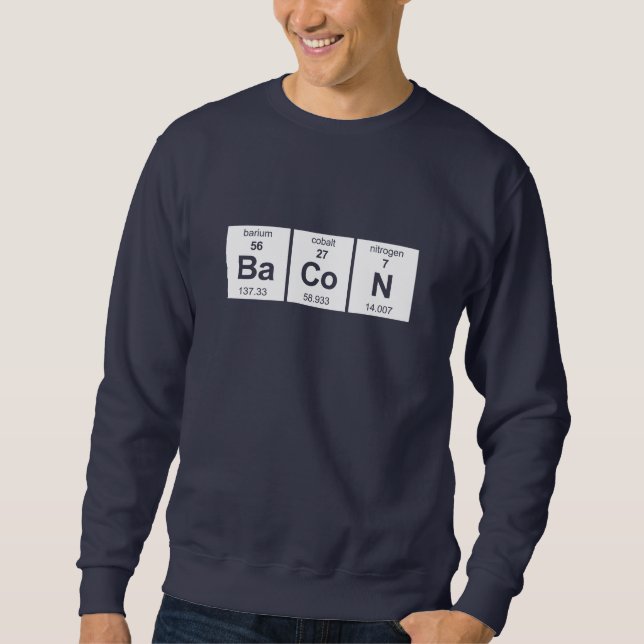 Sweatshirt Tableau périodique BaCoN (Devant)