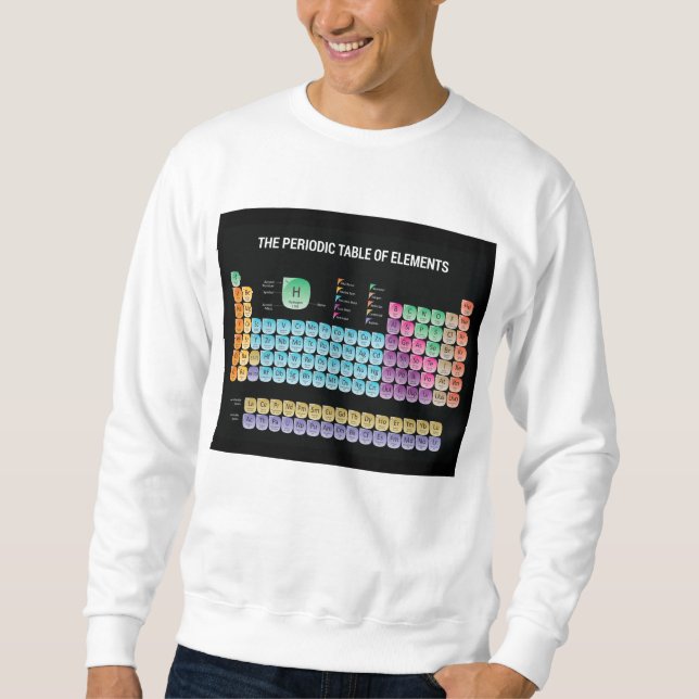 Sweatshirt Tableau périodique des éléments lancer l'oreiller (Devant)