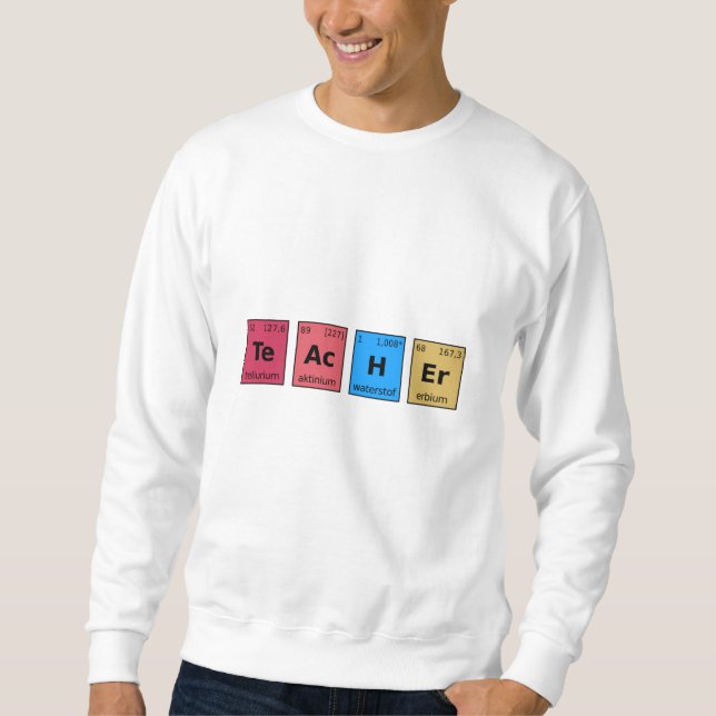 Sweatshirt Tableau périodique enseignant (Devant)